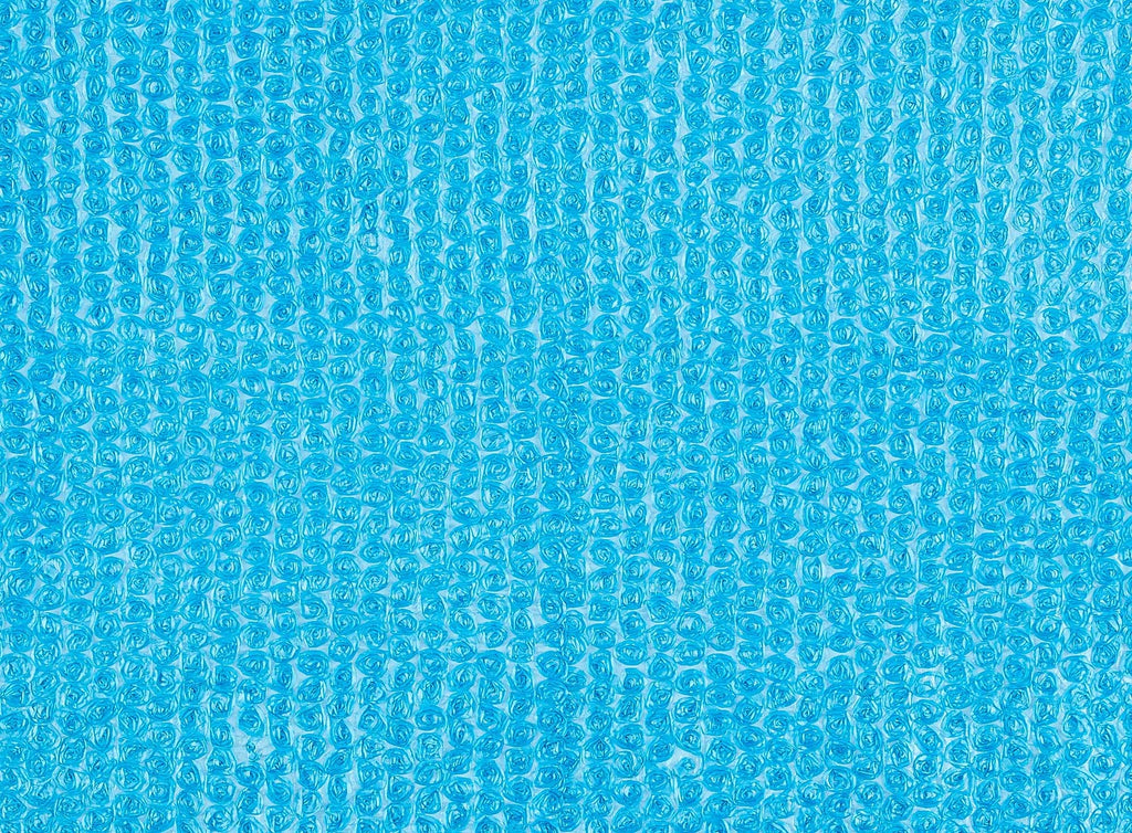 BLUE | 21137 - ROSETTE SUTASH ON POLY TAFFETA - Zelouf Fabrics
