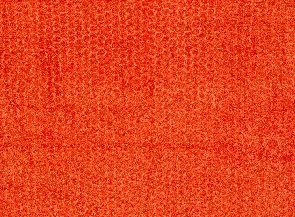 ORANGE | 21137 - ROSETTE SUTASH ON POLY TAFFETA - Zelouf Fabrics