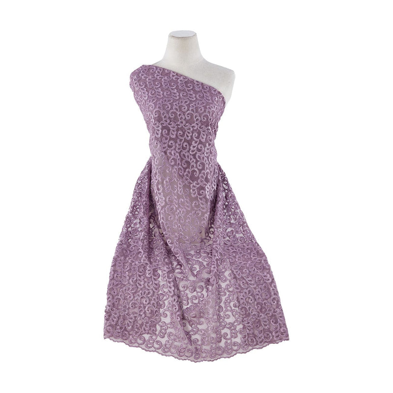 LOOPS & SWIRLS CHEMICAL EMB ON TULLE W/SCALLOP CUT  | 21140