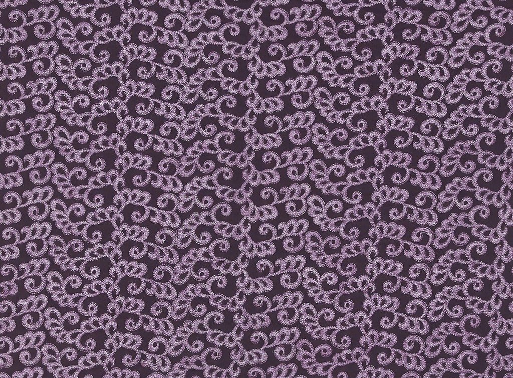 LOOPS & SWIRLS CHEMICAL EMB ON TULLE W/SCALLOP CUT  | 21140  - Zelouf Fabrics