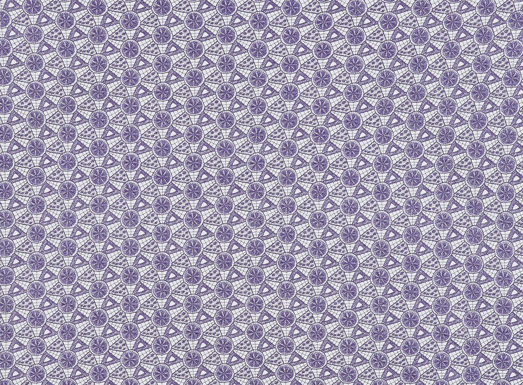 MYSTIC LILAC | 21146-6455 - CIRCLES FLOWERS AND TRIANGLES CHEMICAL LACE - Zelouf Fabrics