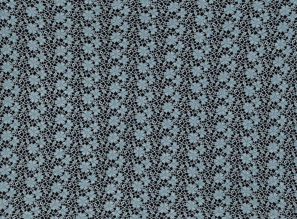 PURE SLATE | 21147-6455 - FLOWERS AND VINES CHEMICAL LACE - Zelouf Fabrics