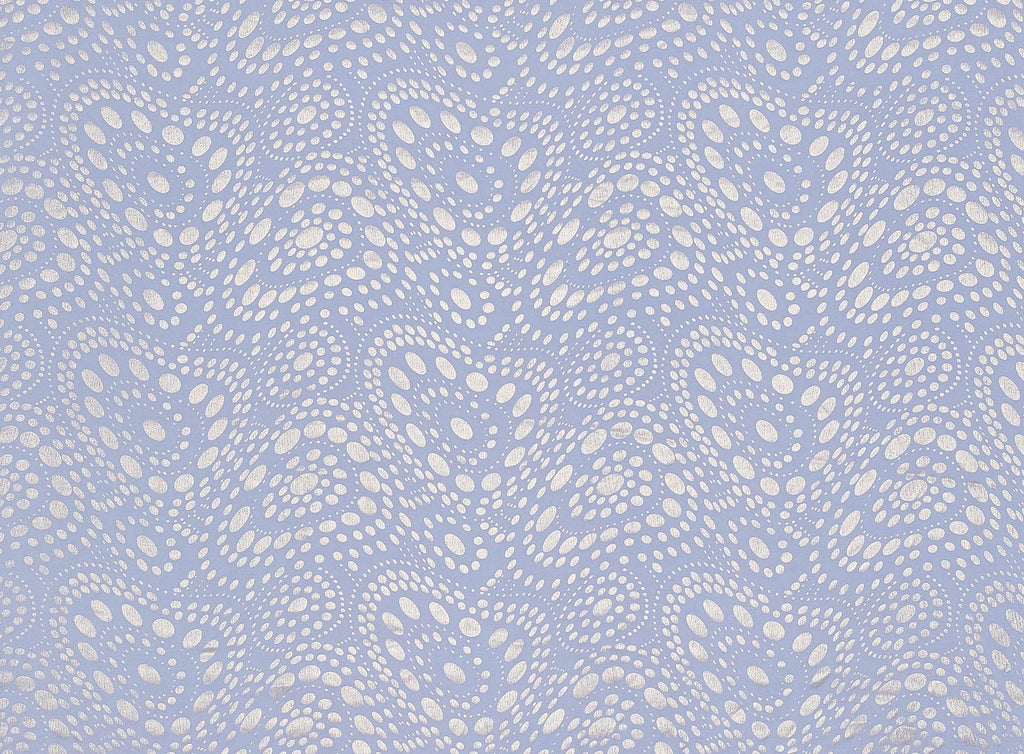 HAZY BLUE/GOLD | 21162-631 - CIRCLE SWIRL SPECIAL FOIL ON MJC - Zelouf Fabrics