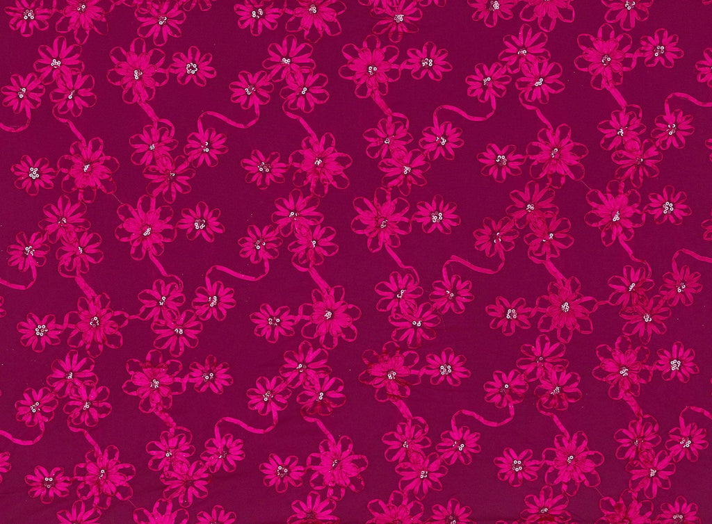 FLORAL SOUTACHE SEQUIN TULLE | 21199-1060  - Zelouf Fabrics