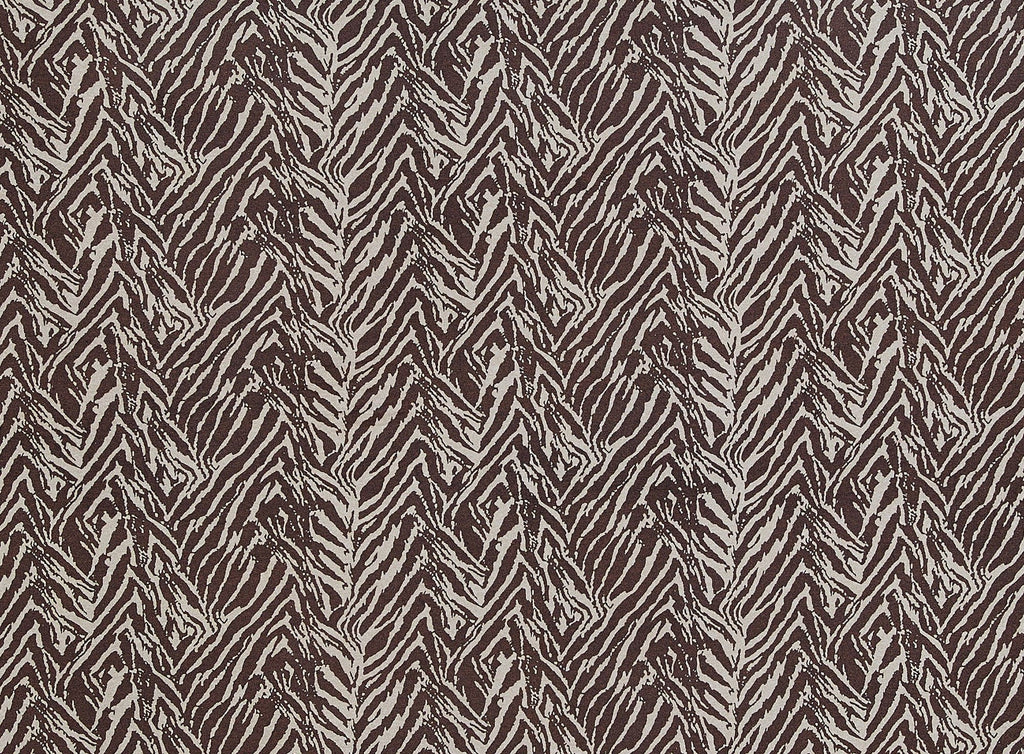 BROWN/COPPER | 21208 - ZEBRA PRINT ON MELANGE KNIT WITH FOIL - Zelouf Fabrics
