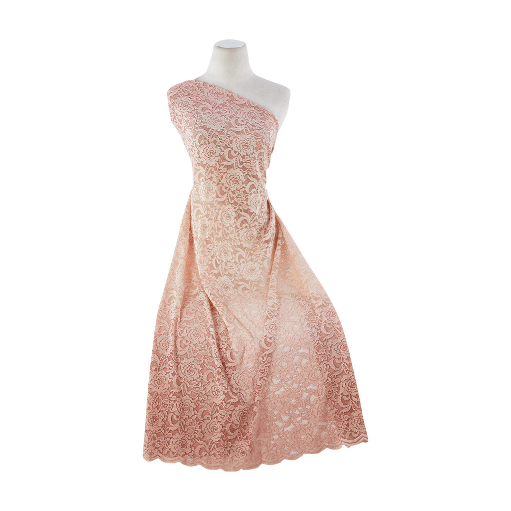 ROSE OMBRE LACE | 21223-SC OMBRE NATURAL/AGATE - Zelouf Fabrics