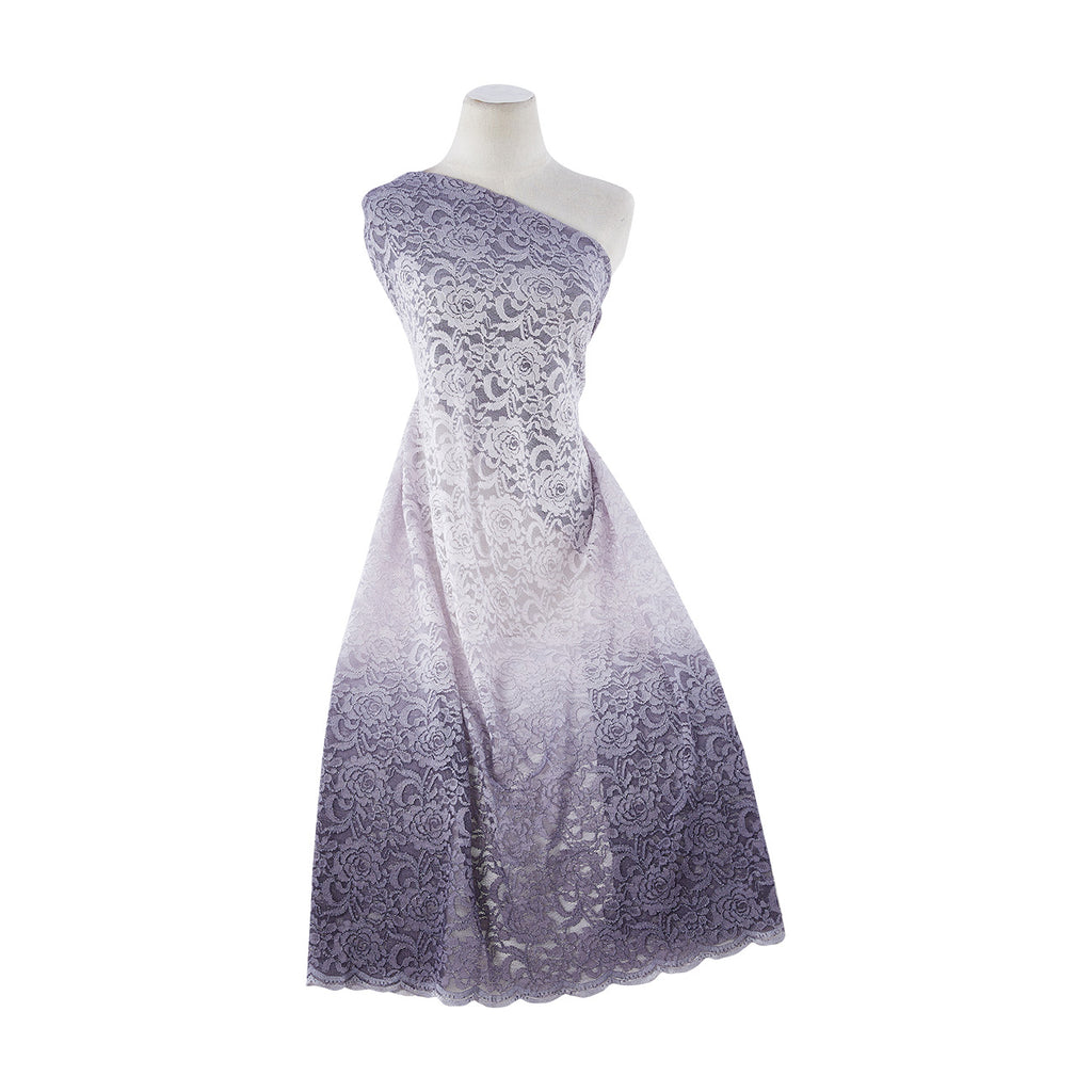 ROSE OMBRE LACE | 21223-SC OMBRE SILVER/SLATE - Zelouf Fabrics
