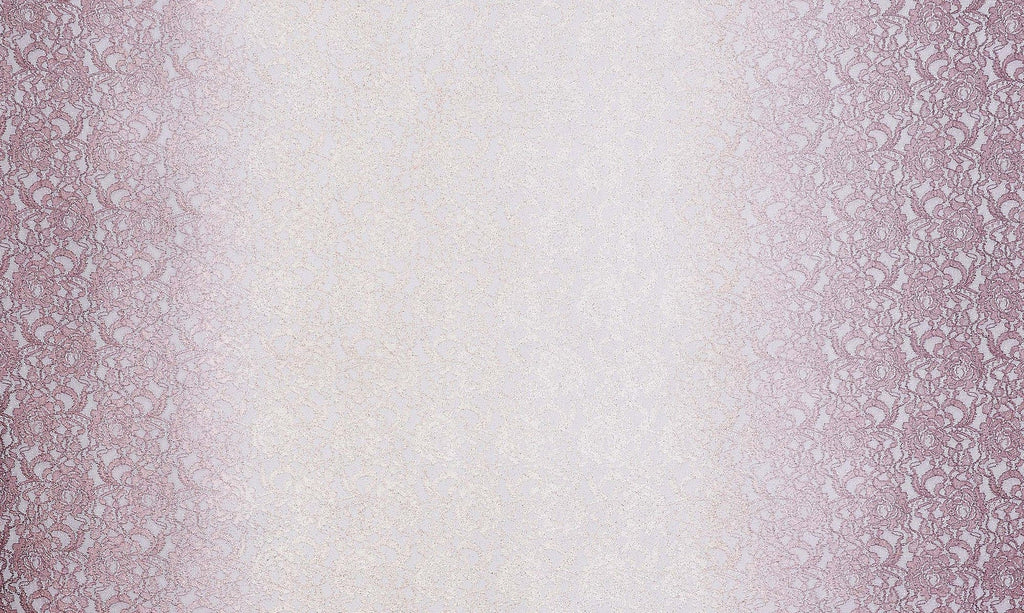 NATURAL/MINERAL | 21223SC-OMBGLIT - ROSE OMBRE GLITTER LACE - Zelouf Fabric