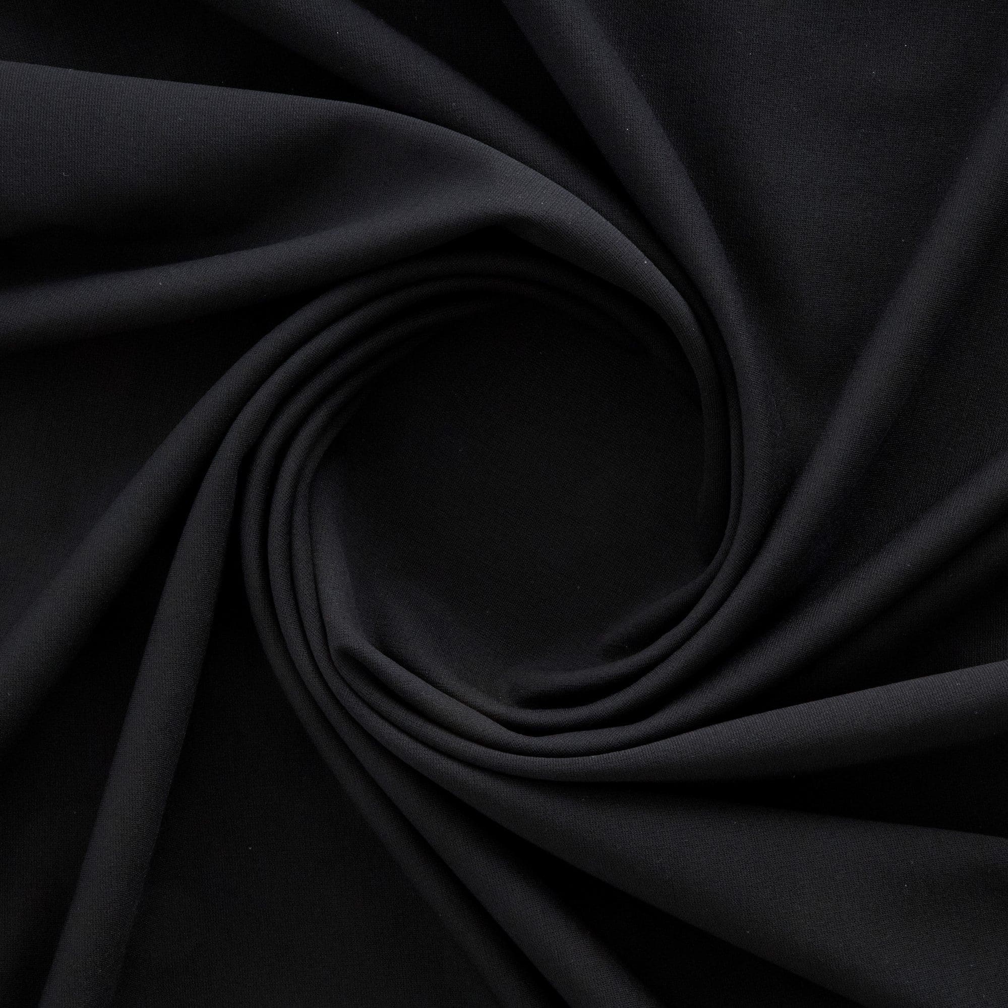 Black Ponte Knit Fabric - Ponte Fabric