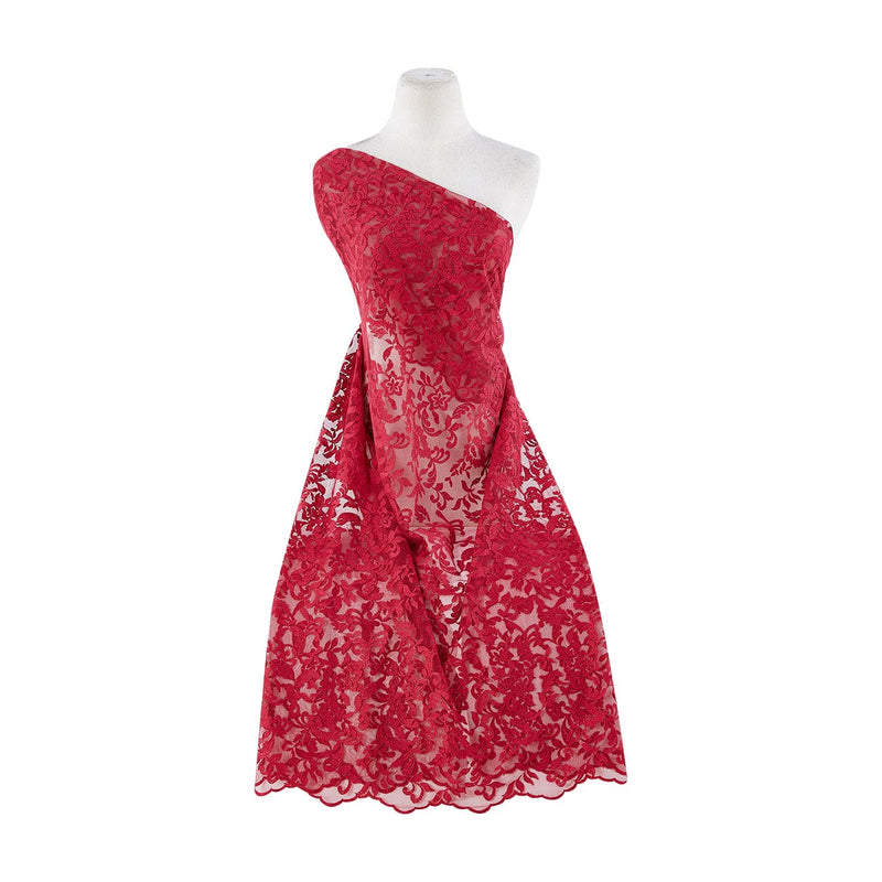 EMBROIDERY ON TULLE SCALLOP CUT  | 21350-1060