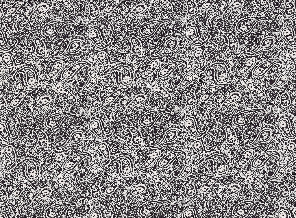 BLACK/TAUPE | 21365-1181TRAN - PAISLEY PRINT ON ITY WITH TRAN - Zelouf Fabrics