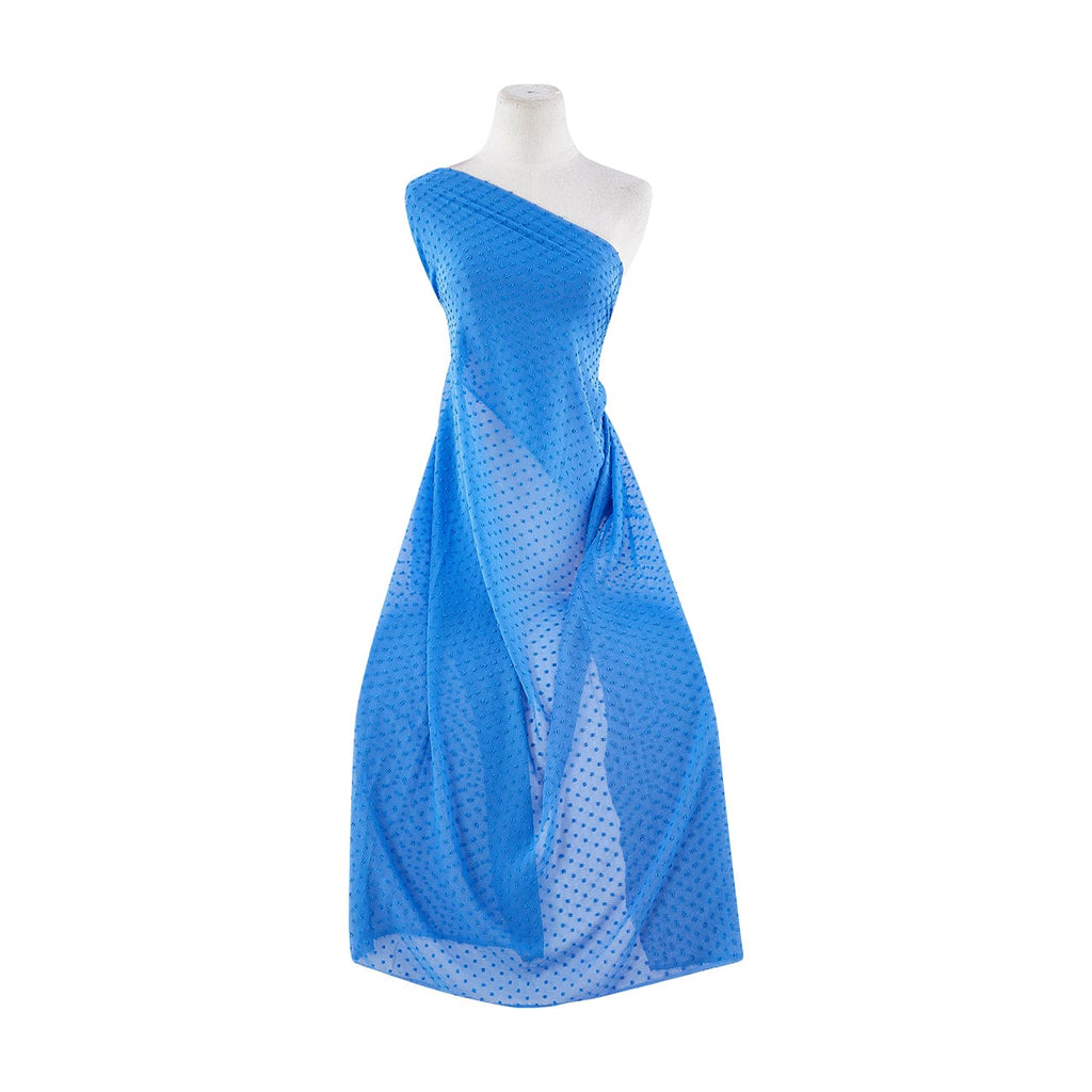 BLUE CANDY | 21373-1835 - SWISS DOT ON SHELL SILK CHIFFON - Zelouf Fabrics