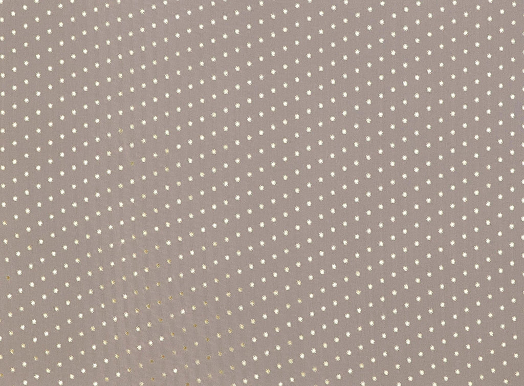 BUFF | 21375-4835 - CIRCLE GOLD FOIL ON PEARL SILK CHIFFON - Zelouf Fabrics