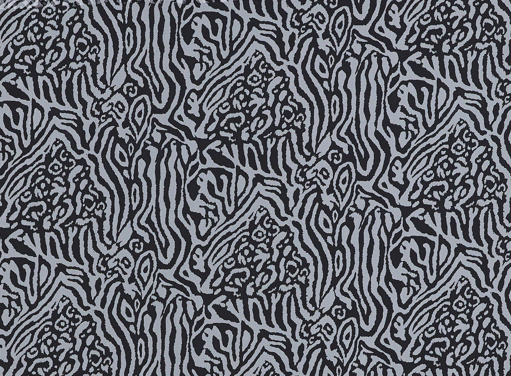 WHITE/BLACK | 21403-1060 - ZEBRA PRINT ON TULLE - Zelouf Fabrics