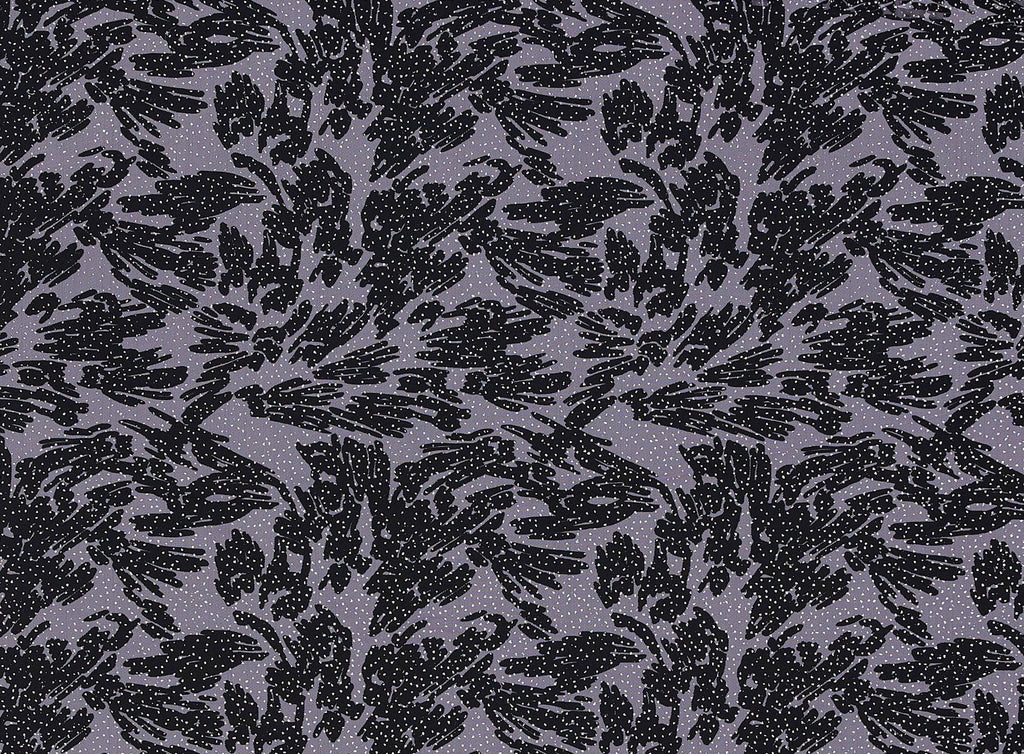 ZIG ZAG BLACK SCREEN PRINT W/ DOT GLITTER ON TULLE  | 21404-1060GLIT  - Zelouf Fabrics