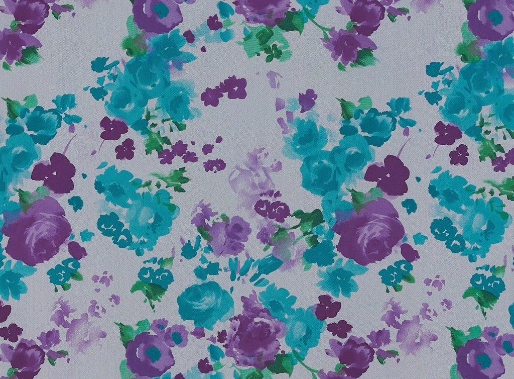 WATERCOLOR FLORAL PRINT ON TULLE  | 21428-1060  - Zelouf Fabrics