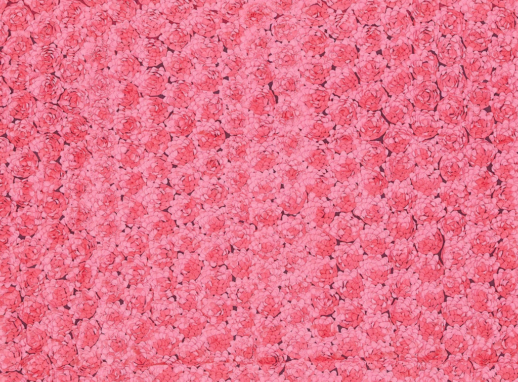 SATIN ROSE SUTASH ON TULLE  | 21453-1060  - Zelouf Fabrics