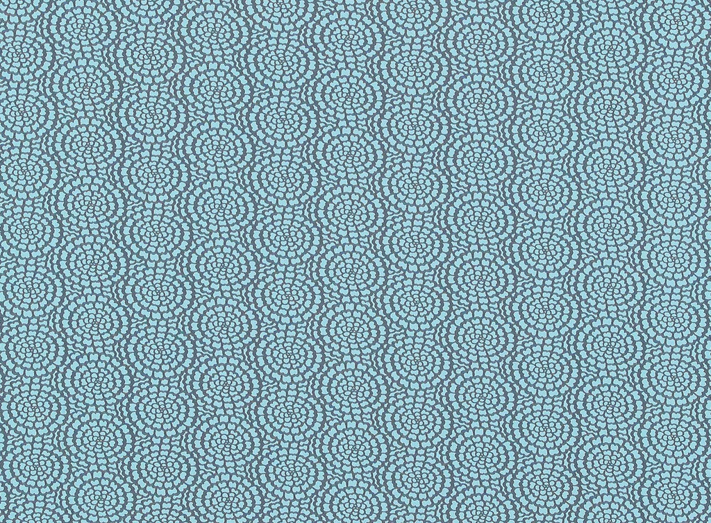 MINT | 21466-1700 - FLOWER BURNOUT ON TULLE - Zelouf Fabrics