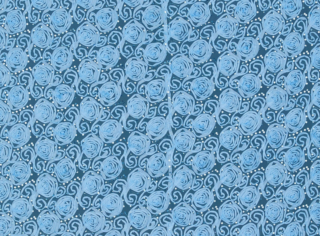 ROSETTE SOUTASHE WITH CLEAR SEQUINS  | 21504-1060  - Zelouf Fabrics