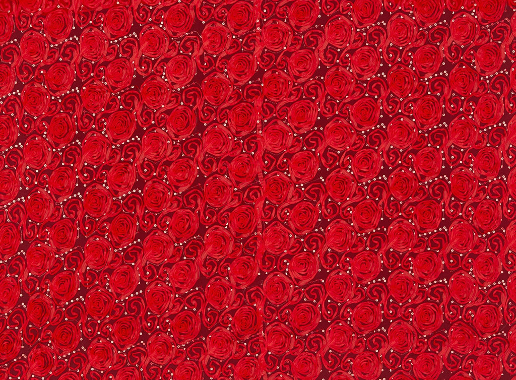 ROSETTE SOUTASHE WITH CLEAR SEQUINS  | 21504-1060  - Zelouf Fabrics