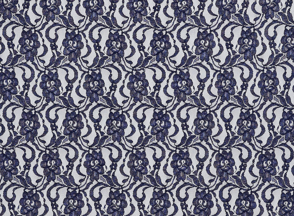 NAVY | 21581 - DOUBLE SIDE SCALLOP RACHELLE LACE - Zelouf Fabrics