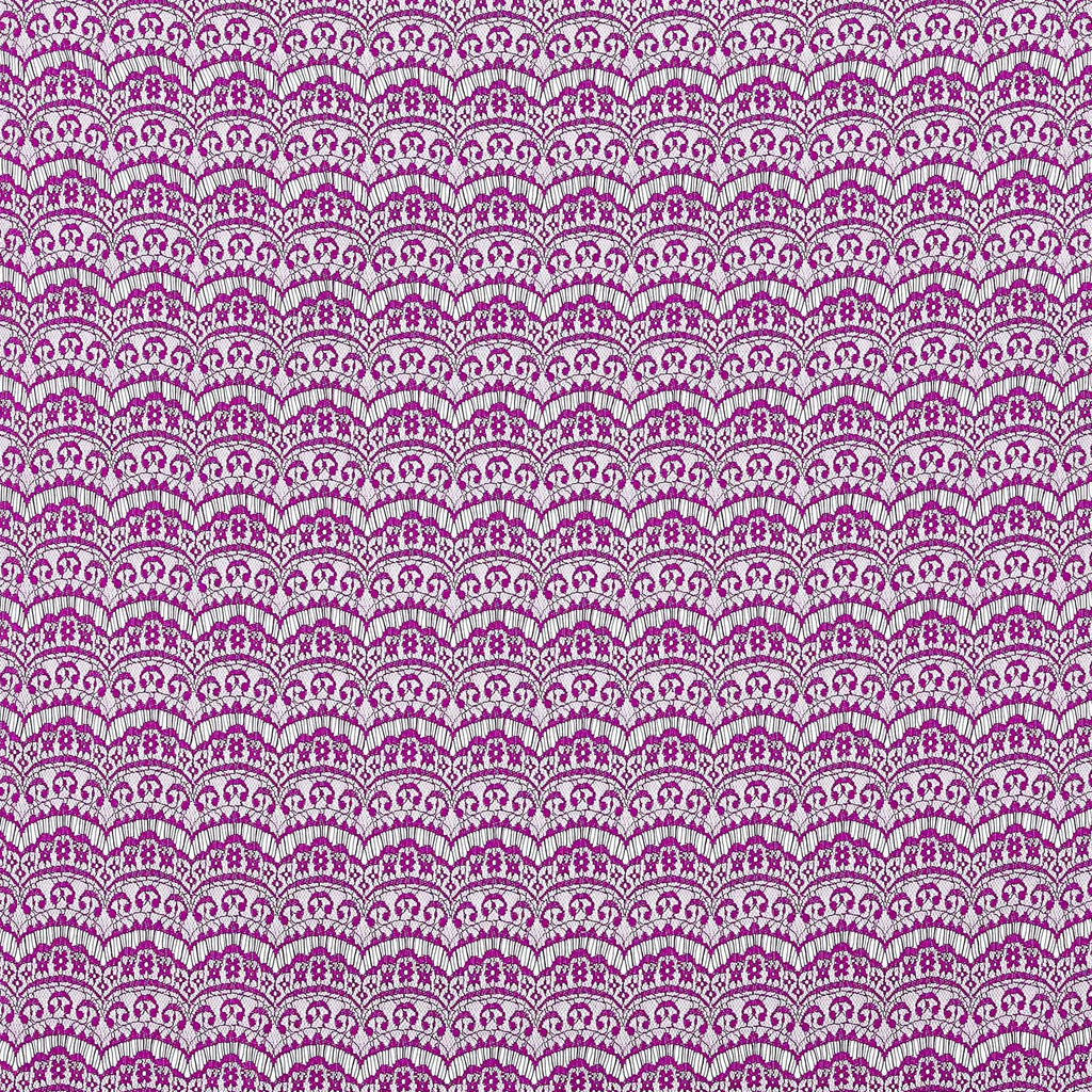 PLUM FILIGREE | 21585 - SCALLOP BANDED LACE - Zelouf Fabric