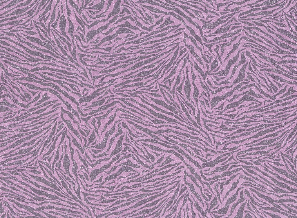 ORCHID/BLACK | 21622-631 - TIGHT ZEBRA WITH ROLLER GLITTER ON MJC - Zelouf Fabrics