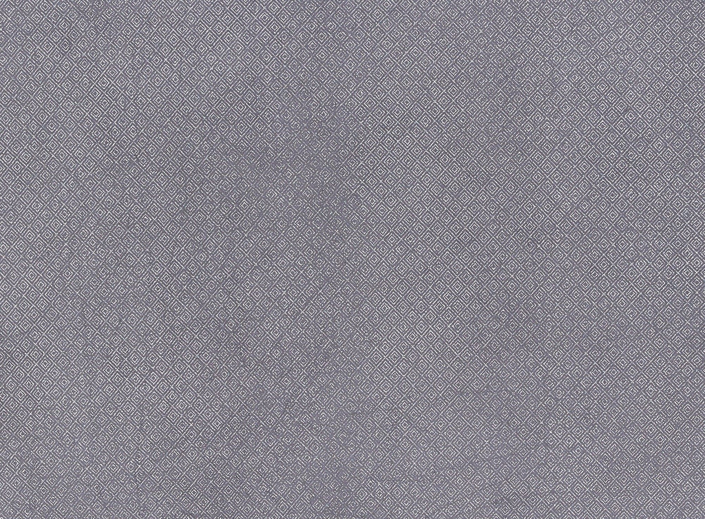 BLACK/SILVER | 21648-631 - DIAMOND GRID GLITTER ON MJC - Zelouf Fabrics