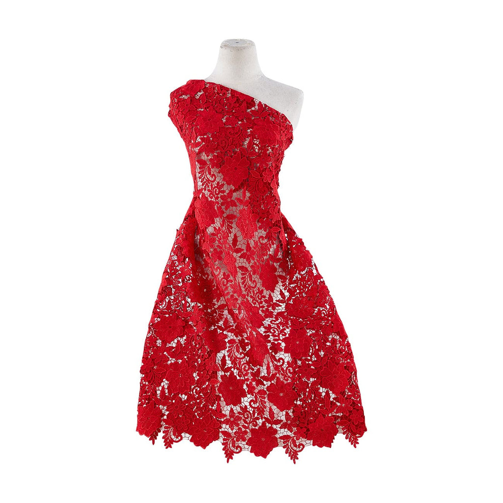 ROXY RED | 21656-6455 - CHEMICAL LACE DOUBLE SCALLOP - Zelouf Fabrics