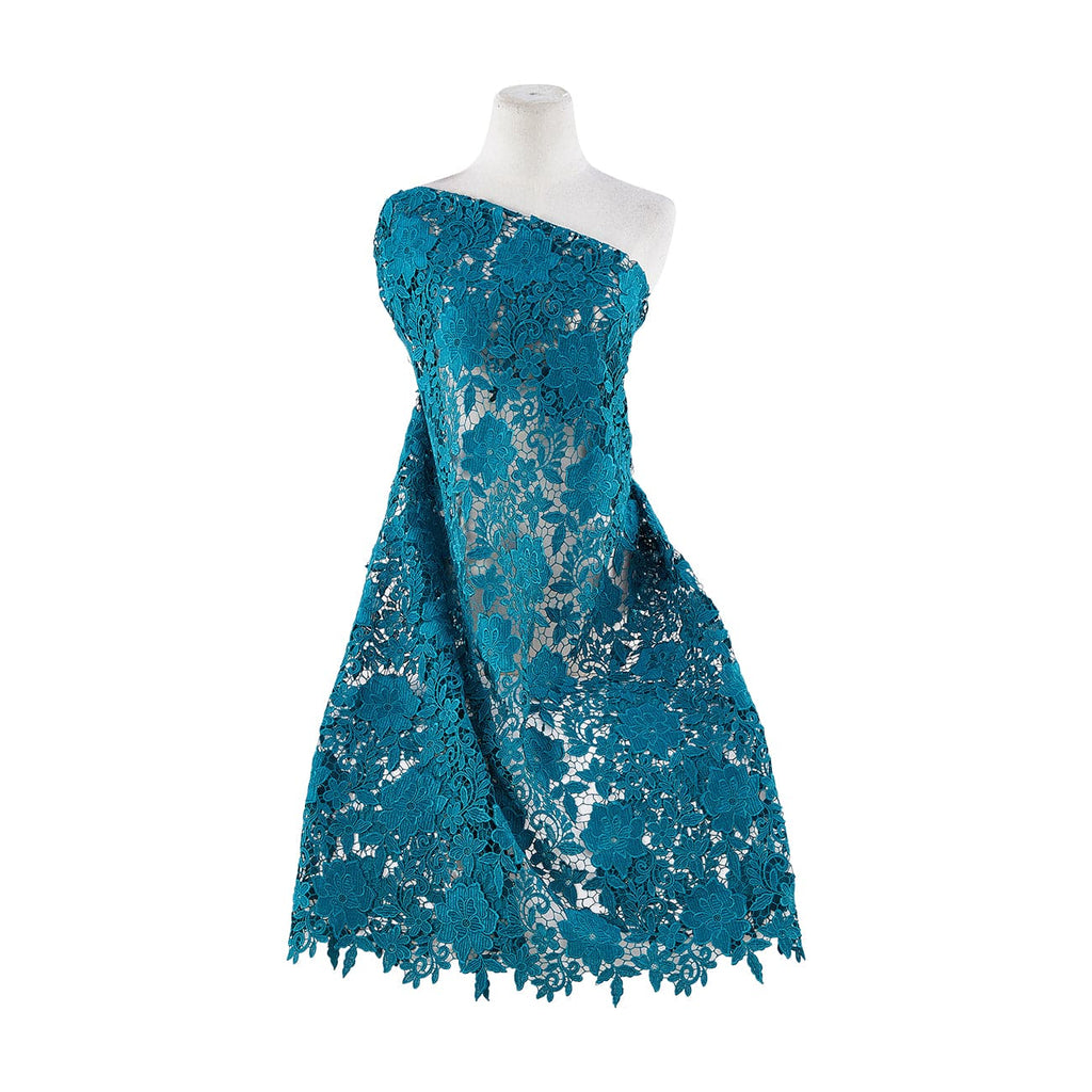 CHEMICAL LACE DOUBLE SCALLOP  | 21656-6455 ROXY TEAL - Zelouf Fabrics
