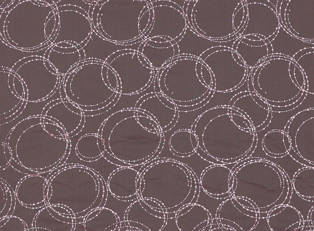 CIRCLES AND DOTS GLITTER 1X ON TULLE  | 21672-1060  - Zelouf Fabrics