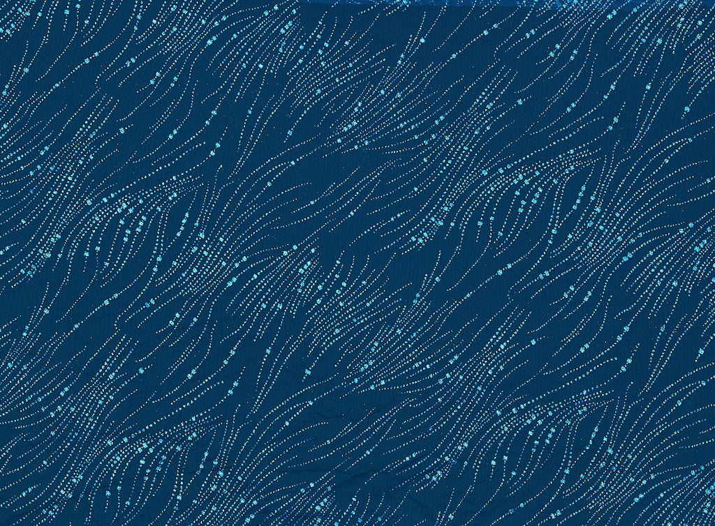ROXY FUCHSIA | 21679-1060 - SCATTERED WAVES 1X GLITTER ON TULLE - Zelouf Fabrics