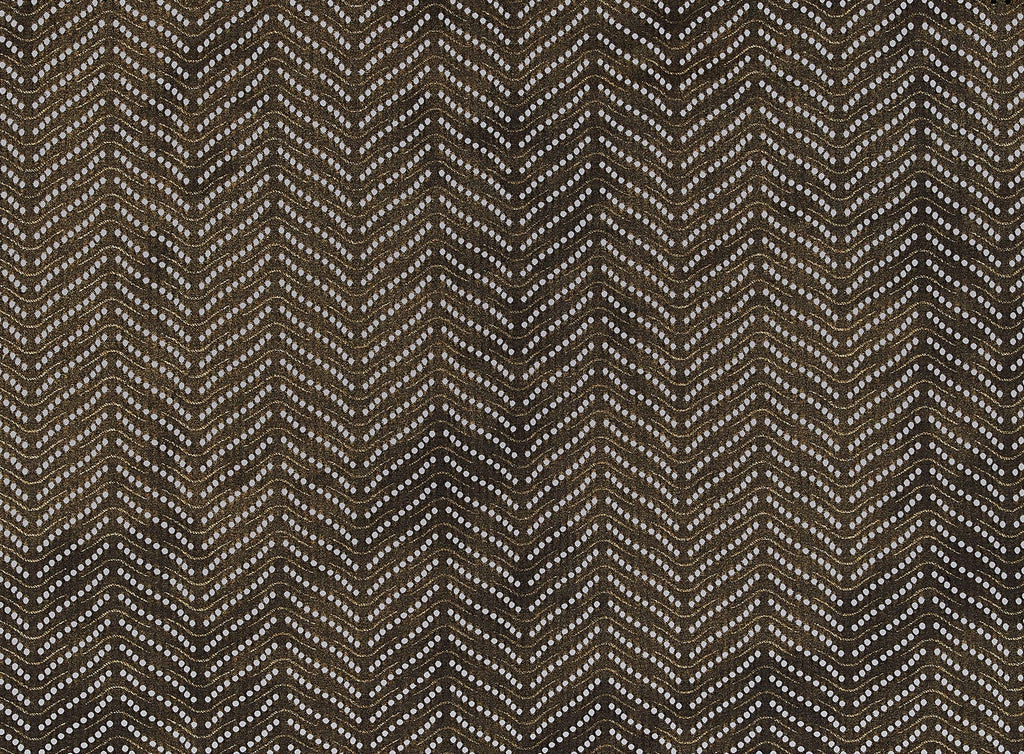 BLACK/GOLD | 21687 - DROP NEEDLE JACQUARD KNIT WITH FOIL - Zelouf Fabrics