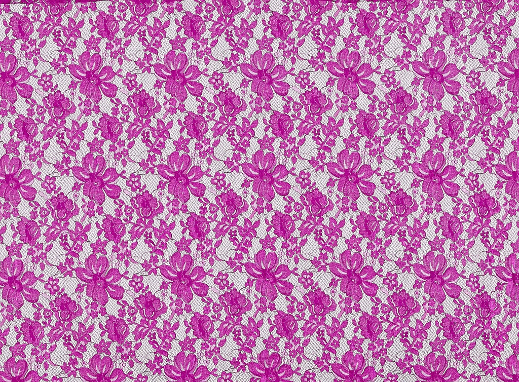 MAGENTA POP | 21733 - FLORAL LACE - Zelouf Fabrics