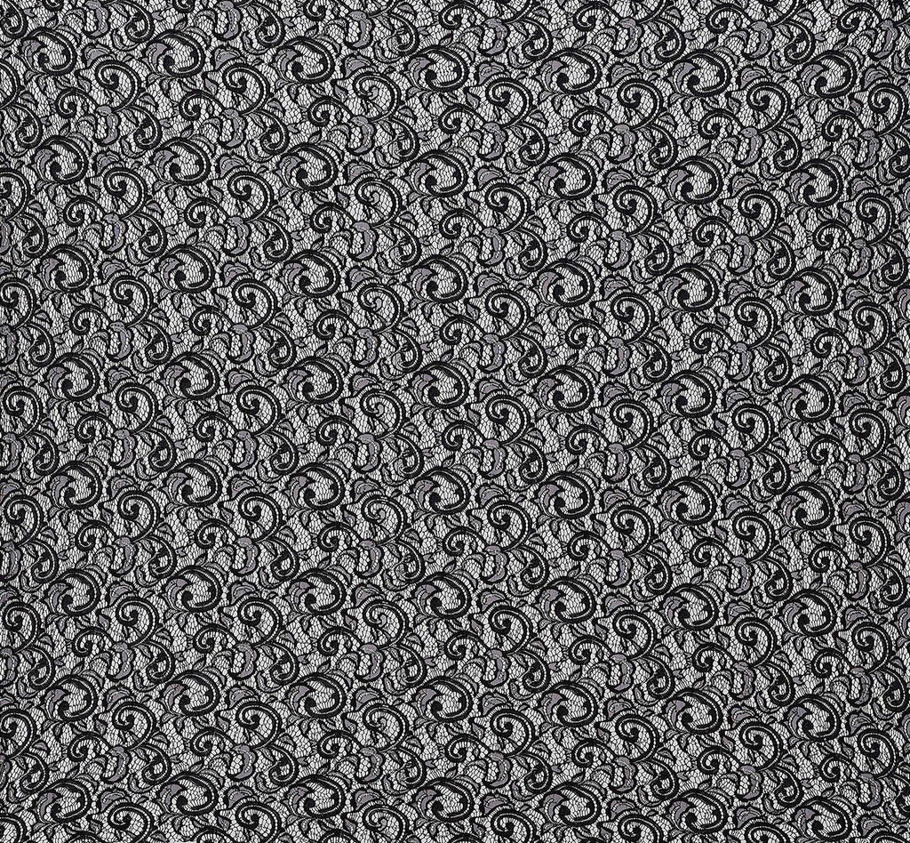 BLACK | 21756-BLACK - JACQUARD NET STRETCH LACE WITH SEQUINS - Zelouf Fabrics