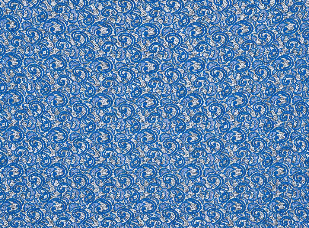 MOD BLUE | 21756 - JACQUARD NET STRETCH LACE WITH SEQUINS - Zelouf Fabrics