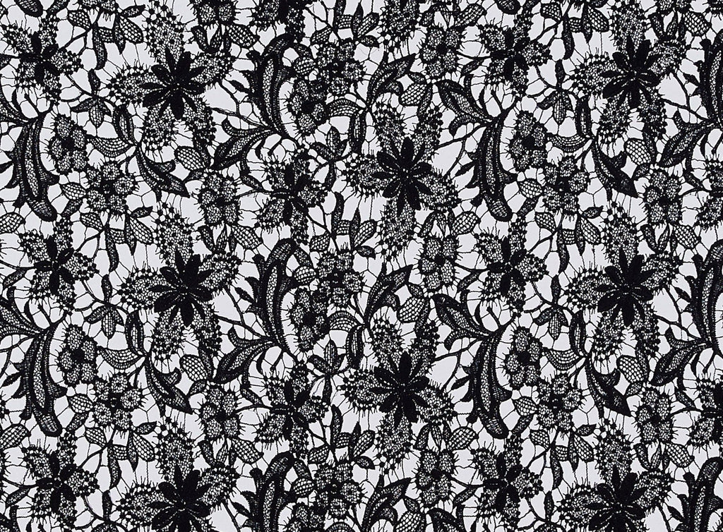 BLACK | 21772 - DOILLY LACE - Zelouf Fabrics