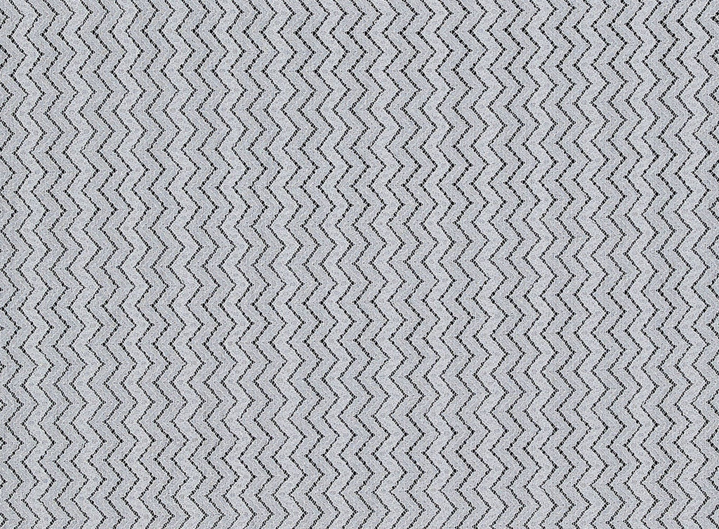 IVORY PEARL/SILVER | 21789-GLITTER - CHEVRON LACE WITH ROLLER GLITTER - Zelouf Fabrics