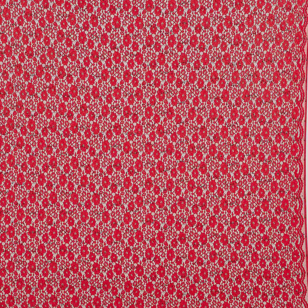 APPLE LILY | 21793-TRAN/GLIT-RED - FANCY LACE TRANS GLITTER - Zelouf Fabrics