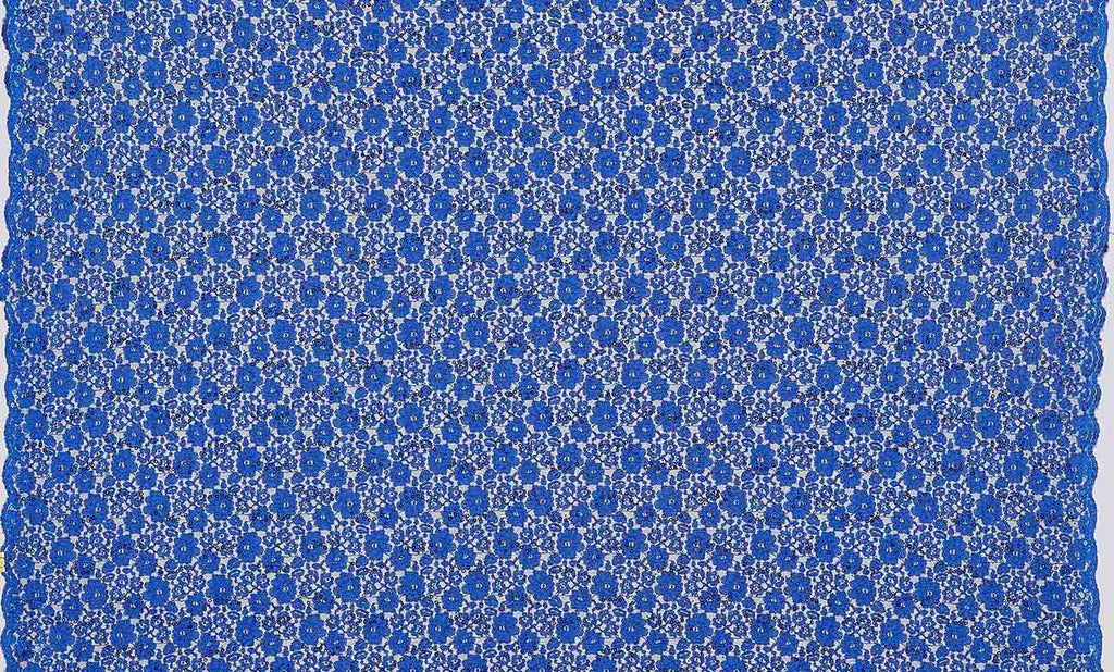 BRILLIANT COBALT | 21793-TRAN/GLIT-BLUE - FANCY LACE TRANS GLITTER - Zelouf Fabrics