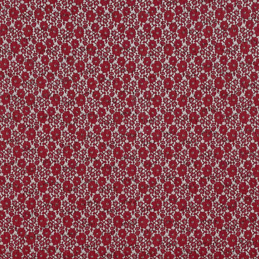 LUSCIOUS WINE | 21793-TRAN/GLIT-RED - FANCY LACE TRANS GLITTER - Zelouf Fabrics