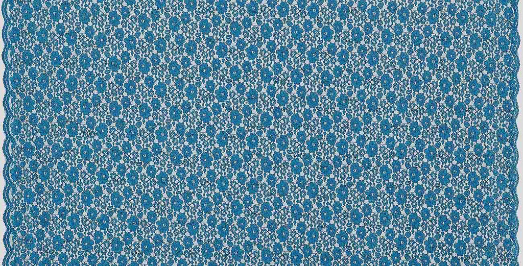 PEACOCK OBSESSION | 21793-TRAN/GLIT-BLUE - FANCY LACE TRANS GLITTER - Zelouf Fabrics