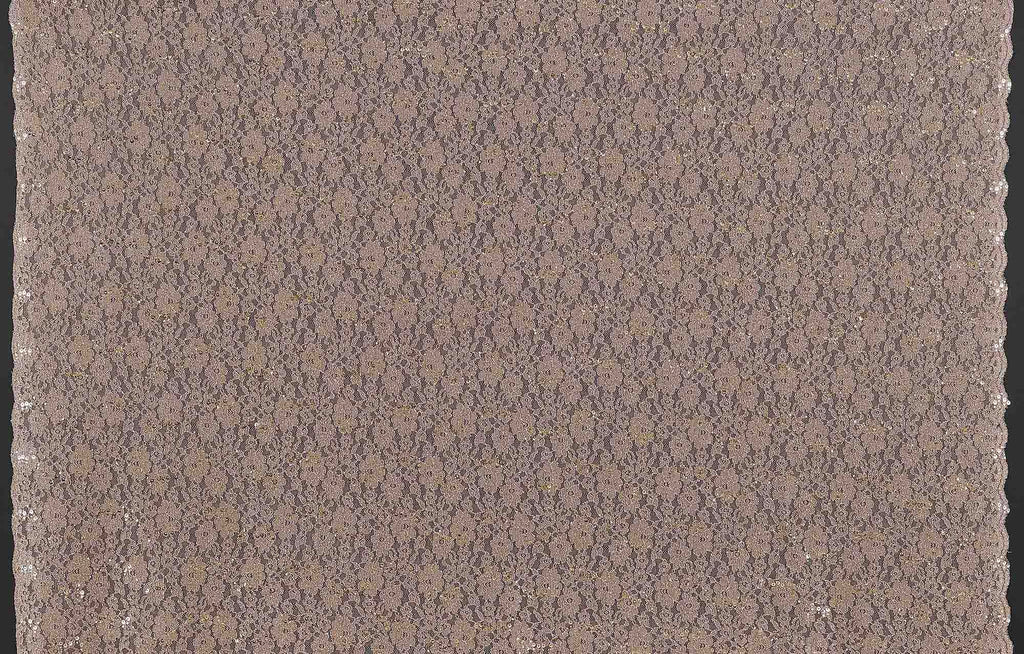 TAUPE SHADOW | 21793-TRAN/GLIT-BROWN - FANCY LACE TRANS GLITTER - Zelouf Fabrics