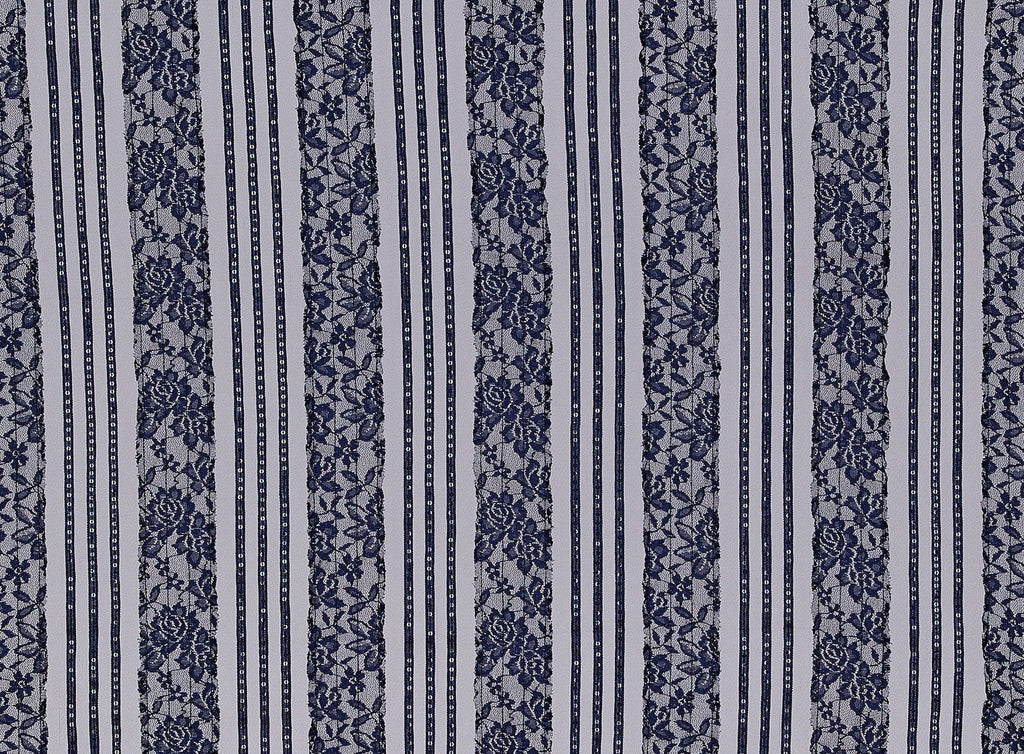 Stripe And Flower Gomez On Mesh  | 21810  - Zelouf Fabrics