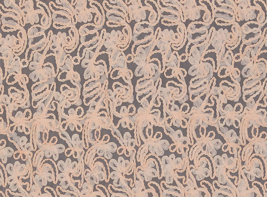 Tulle With Chiffon Soutache[ Jt12-N1007]  | 21845  - Zelouf Fabrics