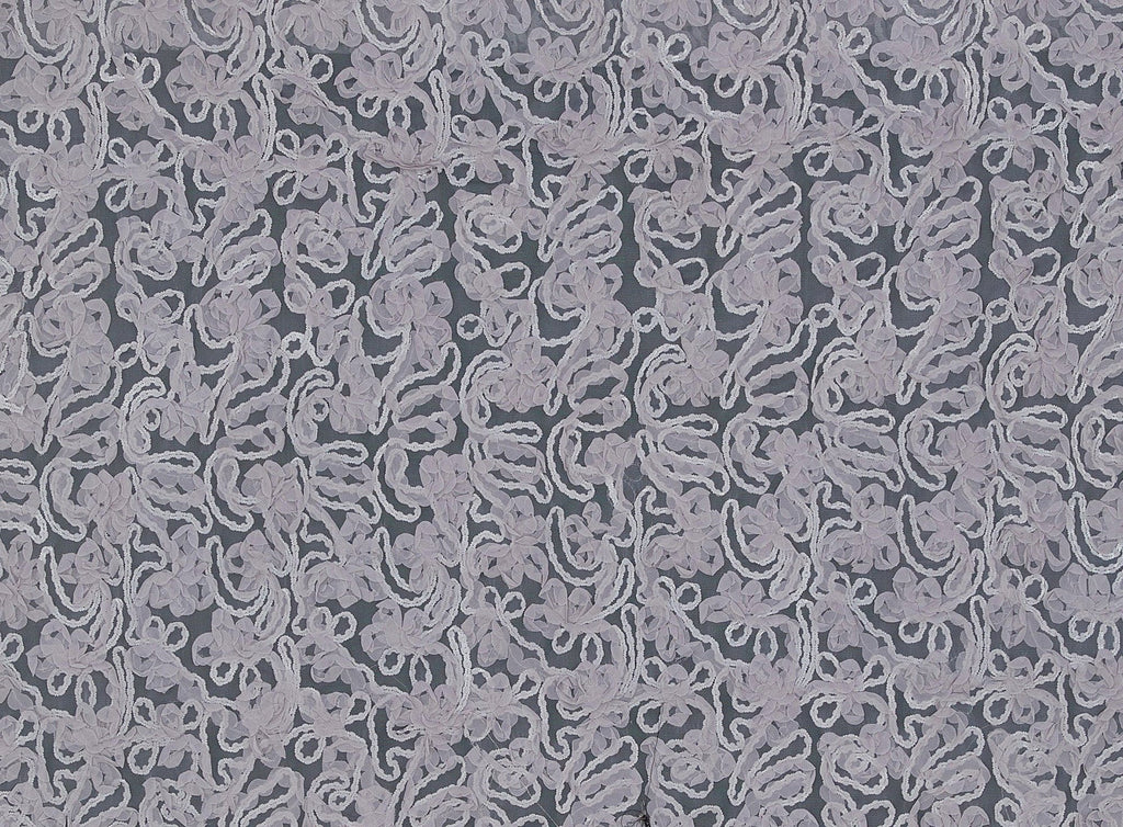 Tulle With Chiffon Soutache[ Jt12-N1007]  | 21845  - Zelouf Fabrics