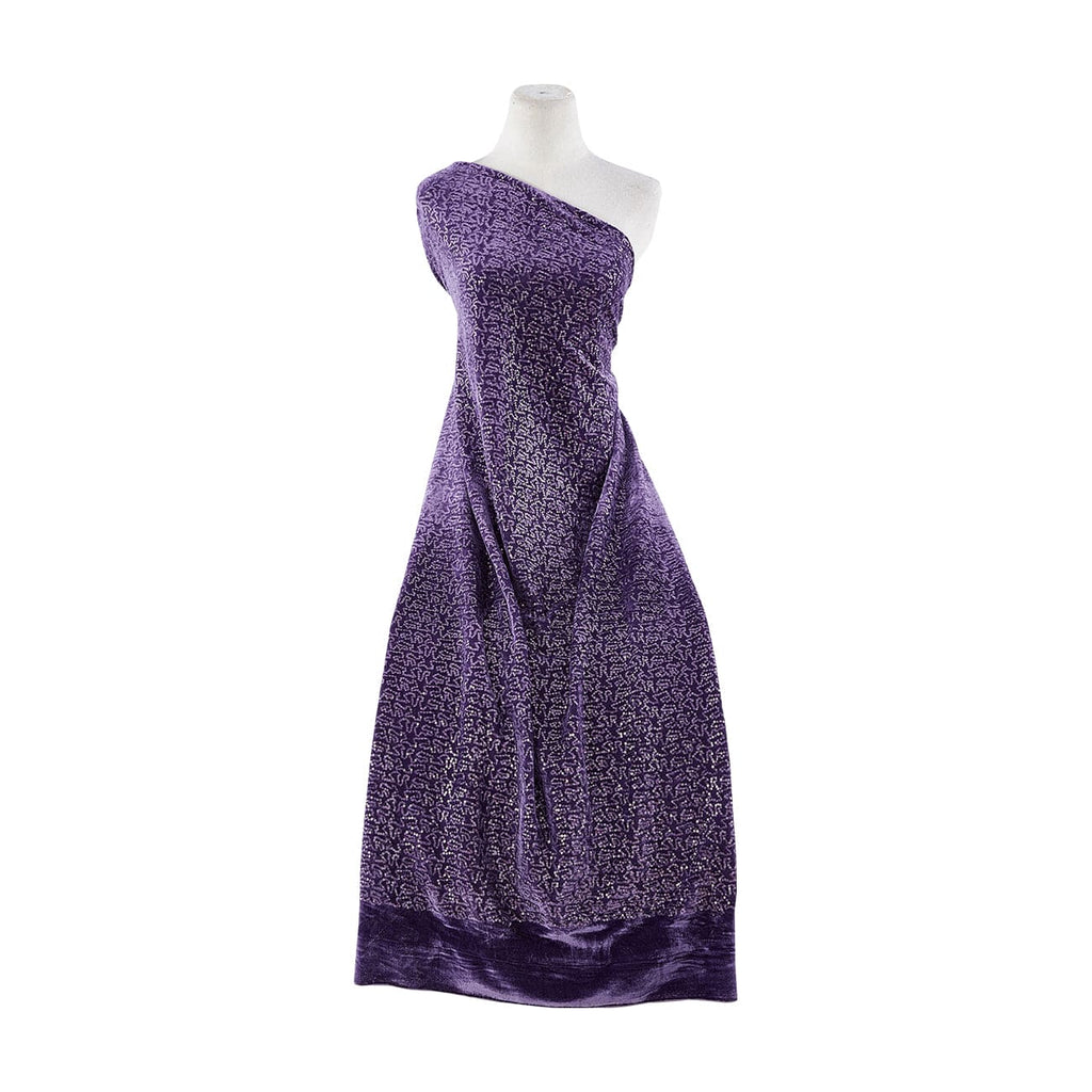 DUSTY PURPLE | 21947 - SEQUIN VELVET [EMB0845A] - Zelouf Fabrics