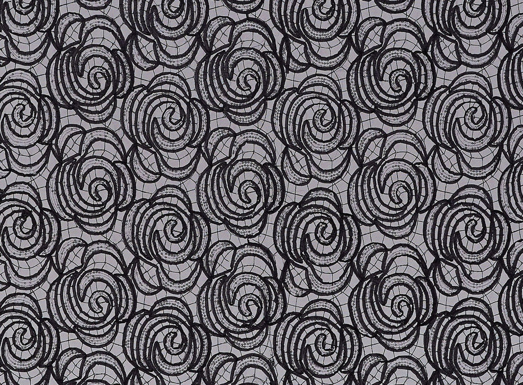 FLOWER EMBROIDERED SEQUIN MESH[EMB2689]  | 21967  - Zelouf Fabrics