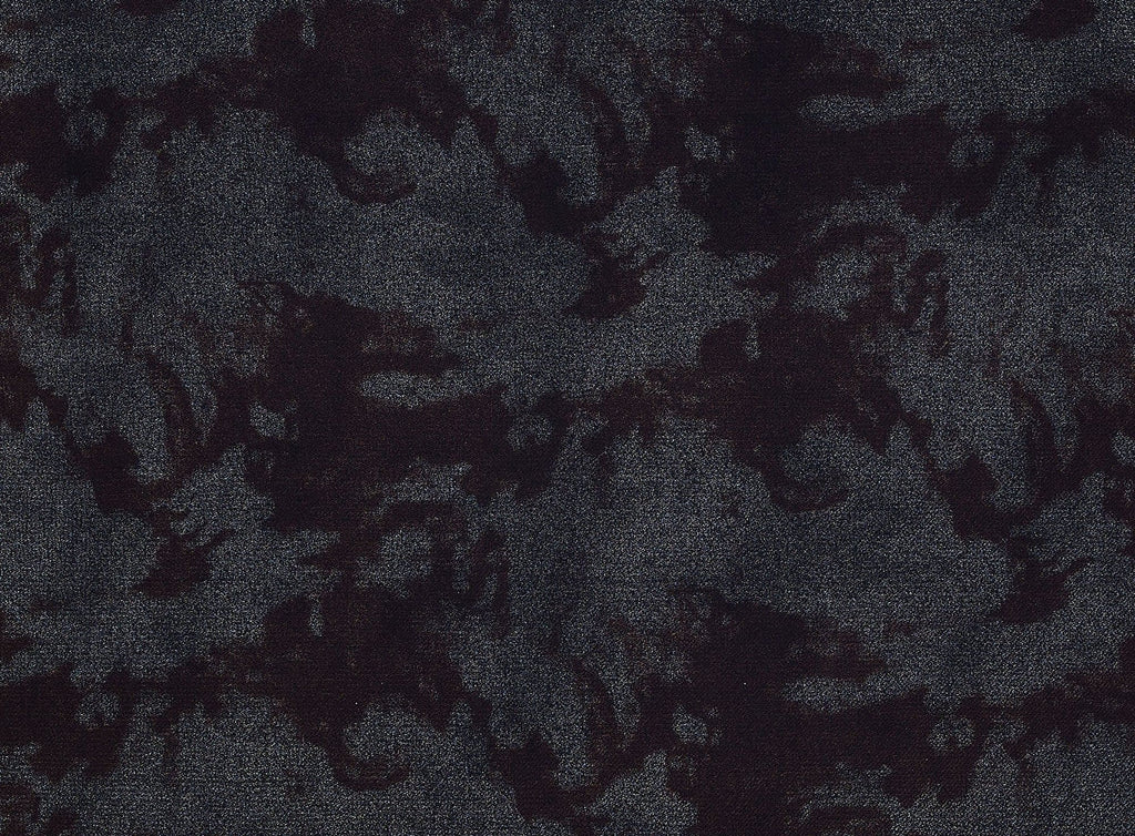 SIL/BURGANDY #3 | 21971 - KNIT W/ FOIL FLOWER - Zelouf Fabrics