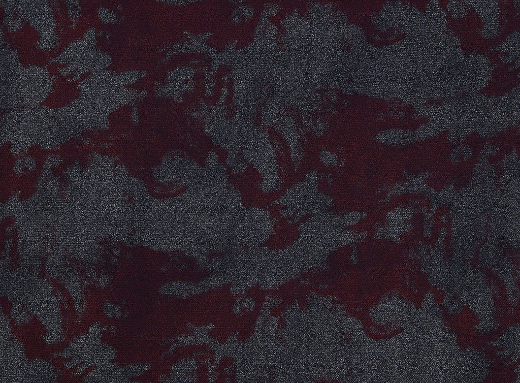 SILVER/RED #2 | 21971 - KNIT W/ FOIL FLOWER - Zelouf Fabrics